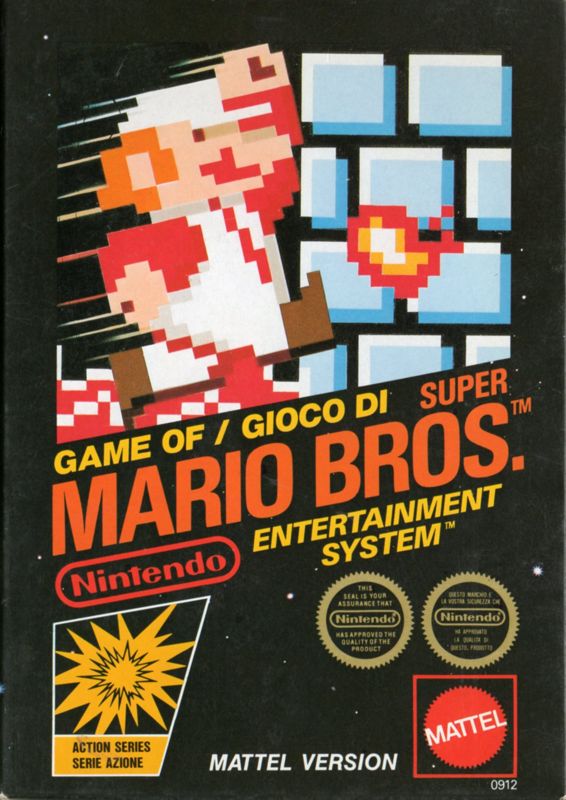 Game of / Gioco Di Super Mario Bros. (NES) Rare Mattel Italian 5 Screw Cartridge PAL-B
