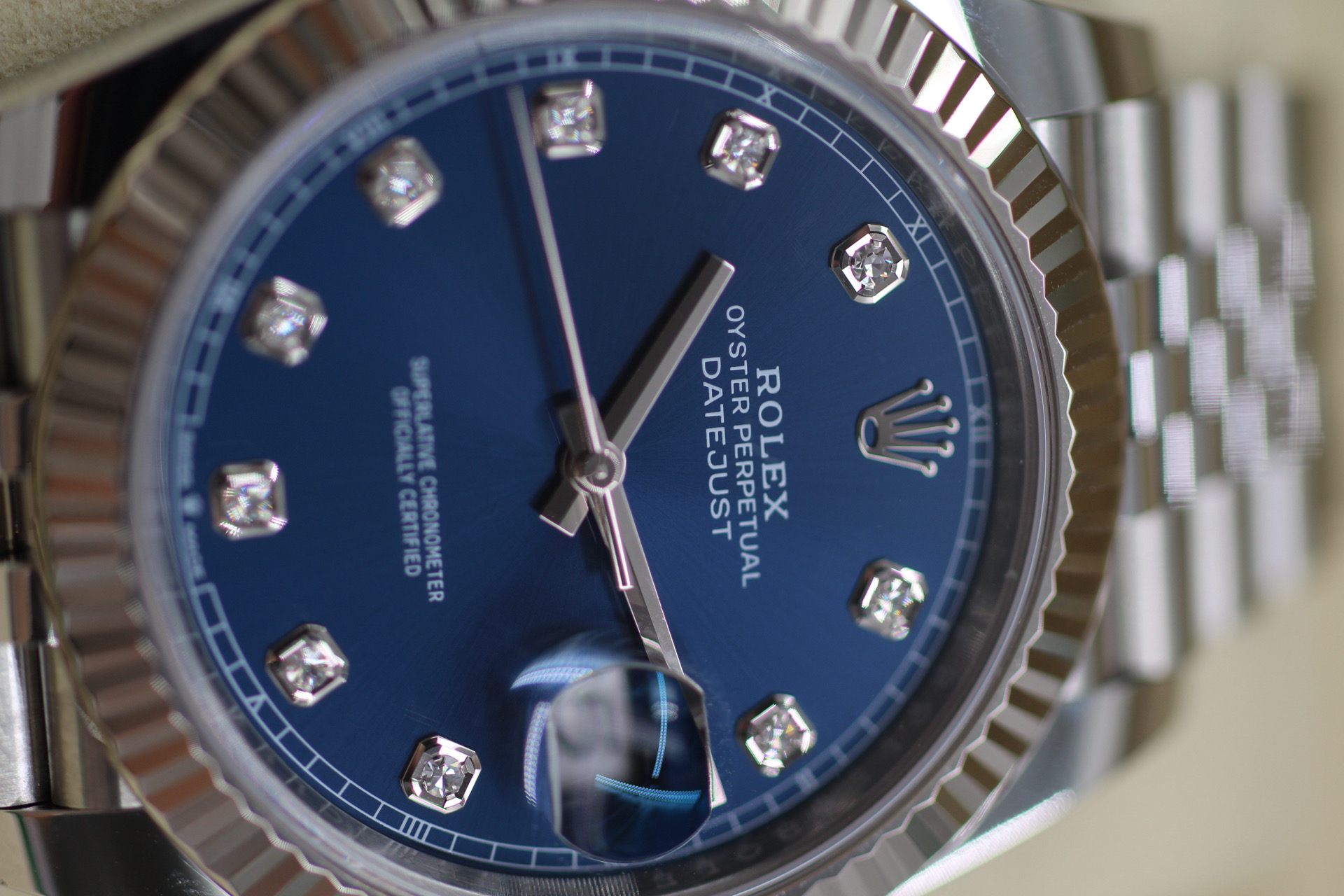 Rolex Datejust Blue Diamond Dot 41mm 126334