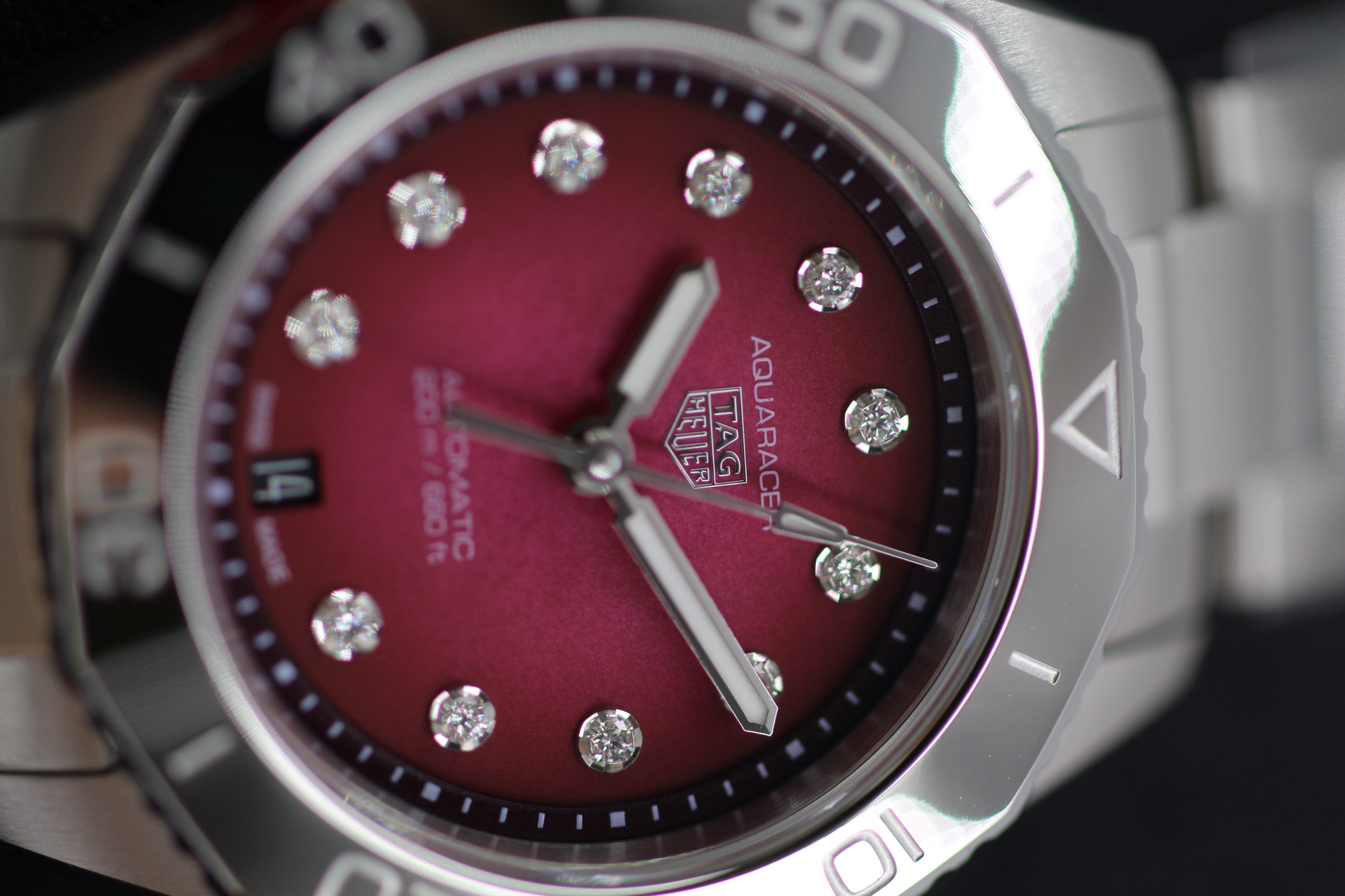 TAG Heuer Ladies Aquaracer Red Diamond Dot 30mm WBP2414.BA0622