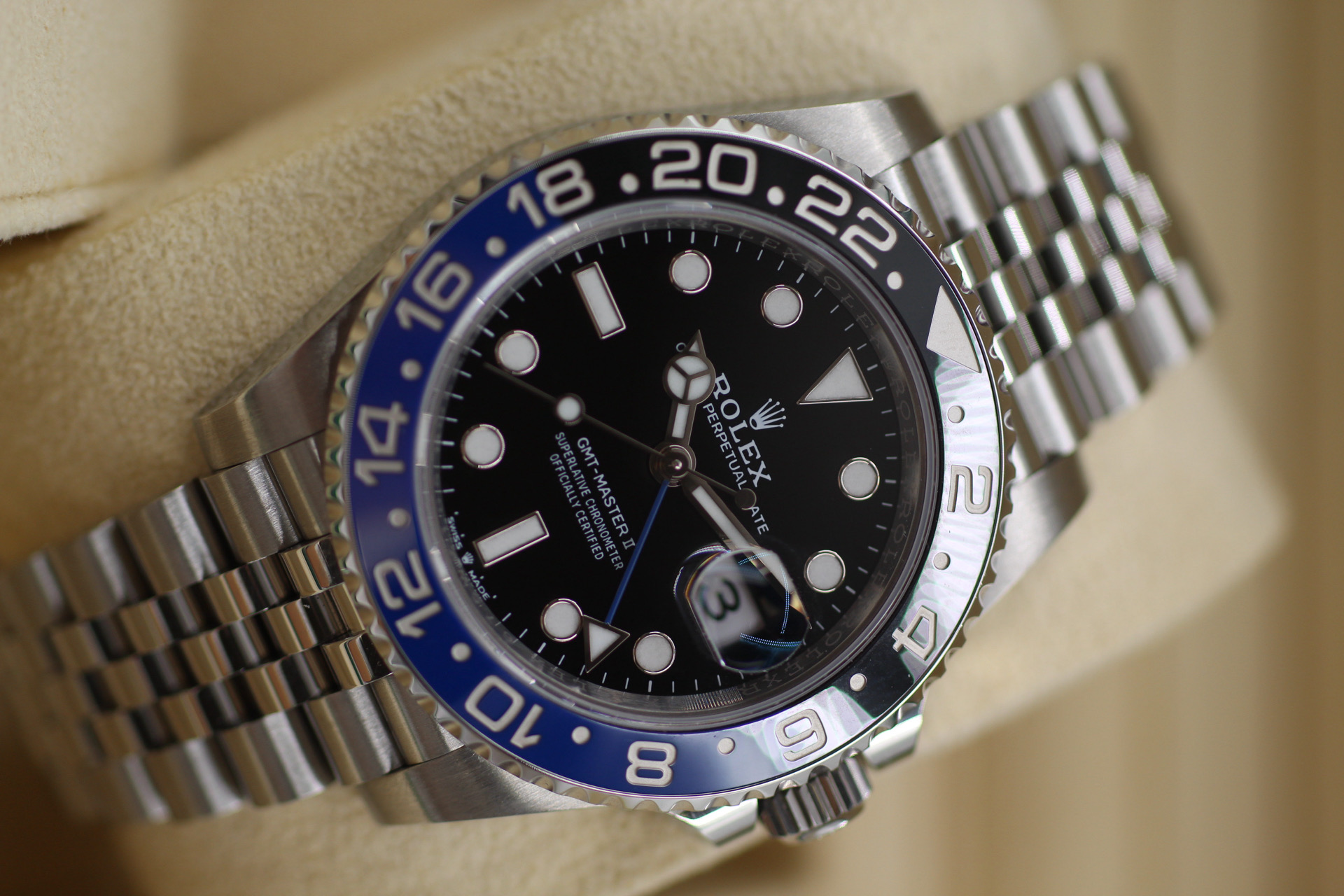 Rolex GMT Master II Batgirl 126710BLNR previously sold timepiece
