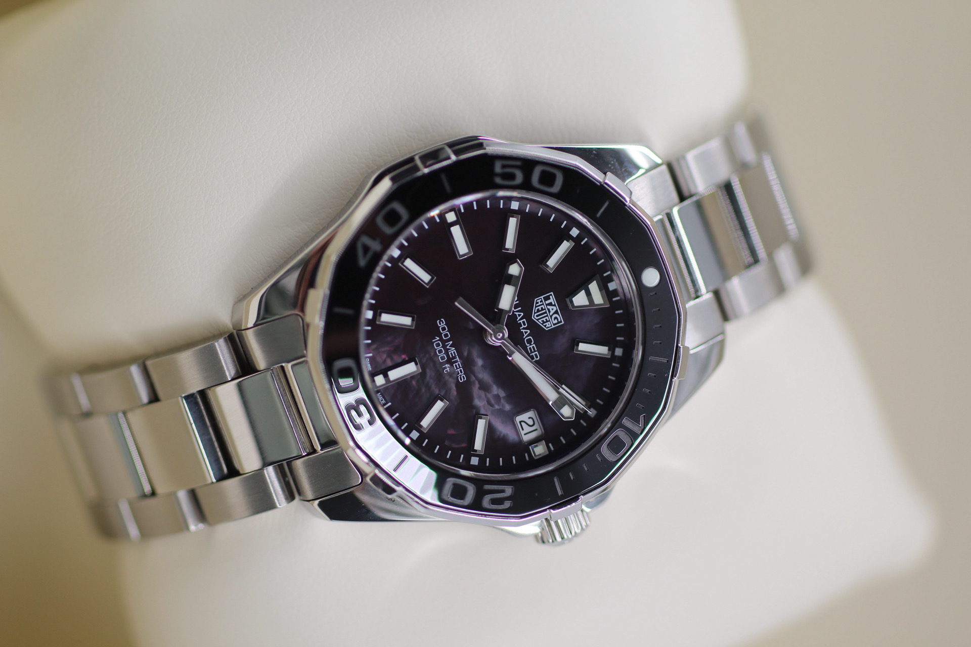 TAG Heuer Ladies Aquaracer Mother of Pearl Black 35mm